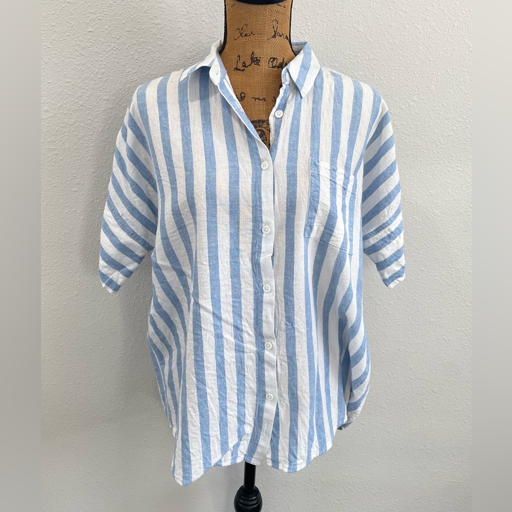 Striped Button Down Top